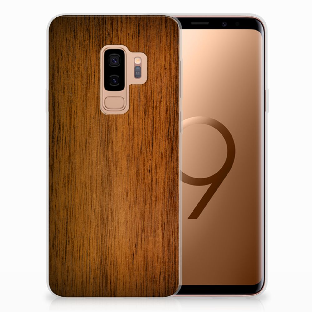 Samsung Galaxy S9 Plus Bumper Hoesje Donker Hout