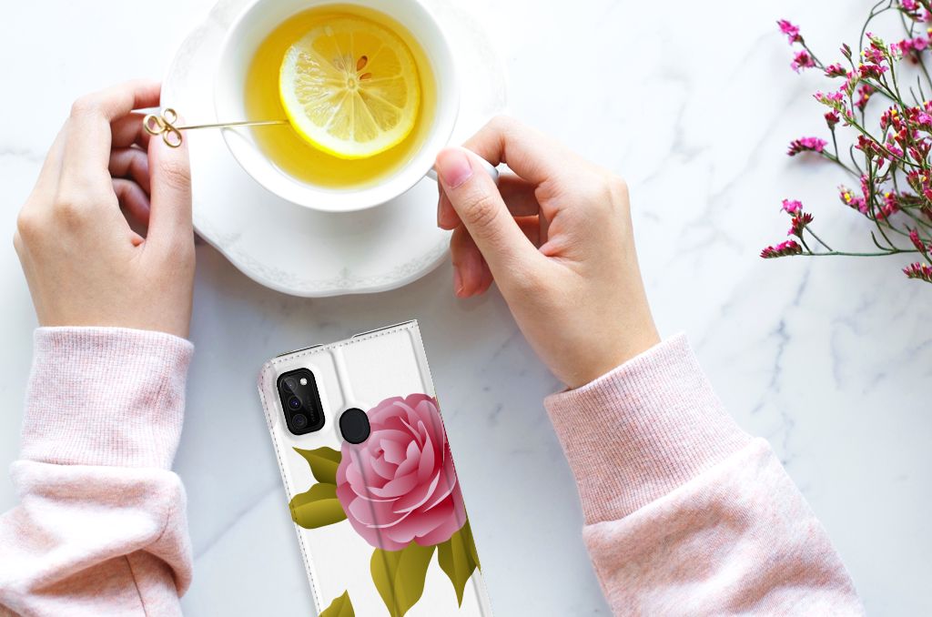 Samsung Galaxy M30s | M21 Smart Cover Roses - B2C Telecom
