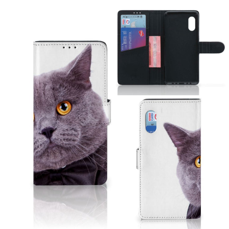 Samsung Xcover Pro Telefoonhoesje met Pasjes Kat