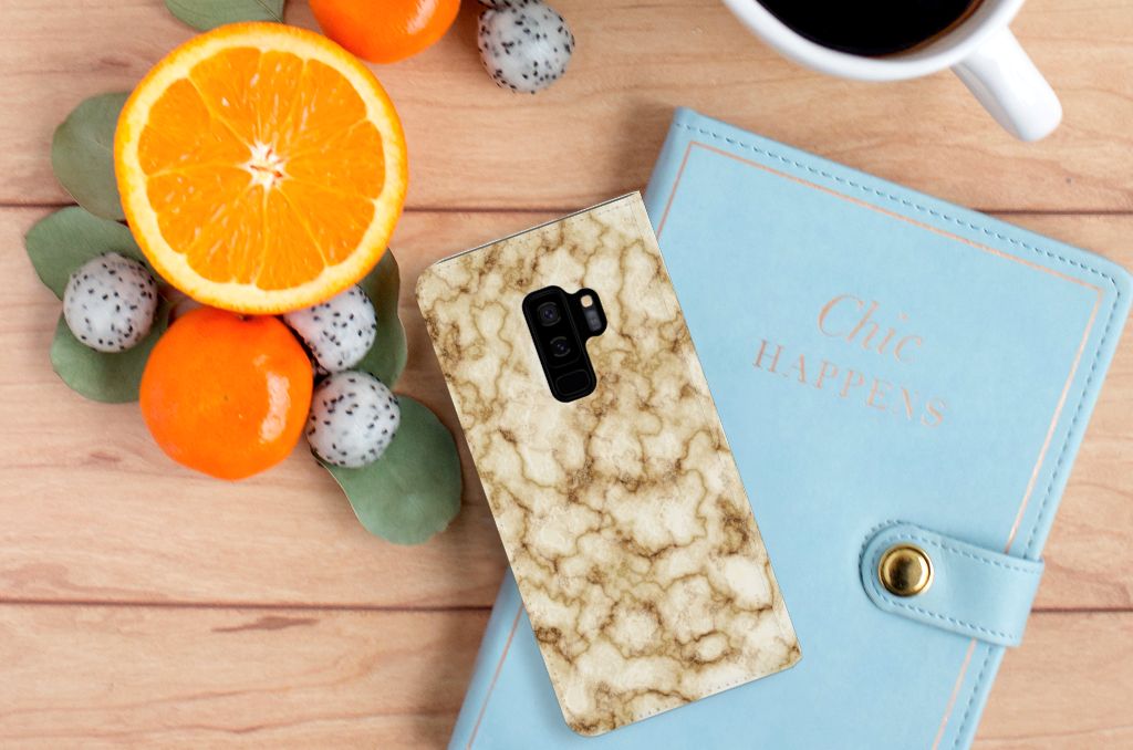Samsung Galaxy S9 Plus Standcase Marmer Goud