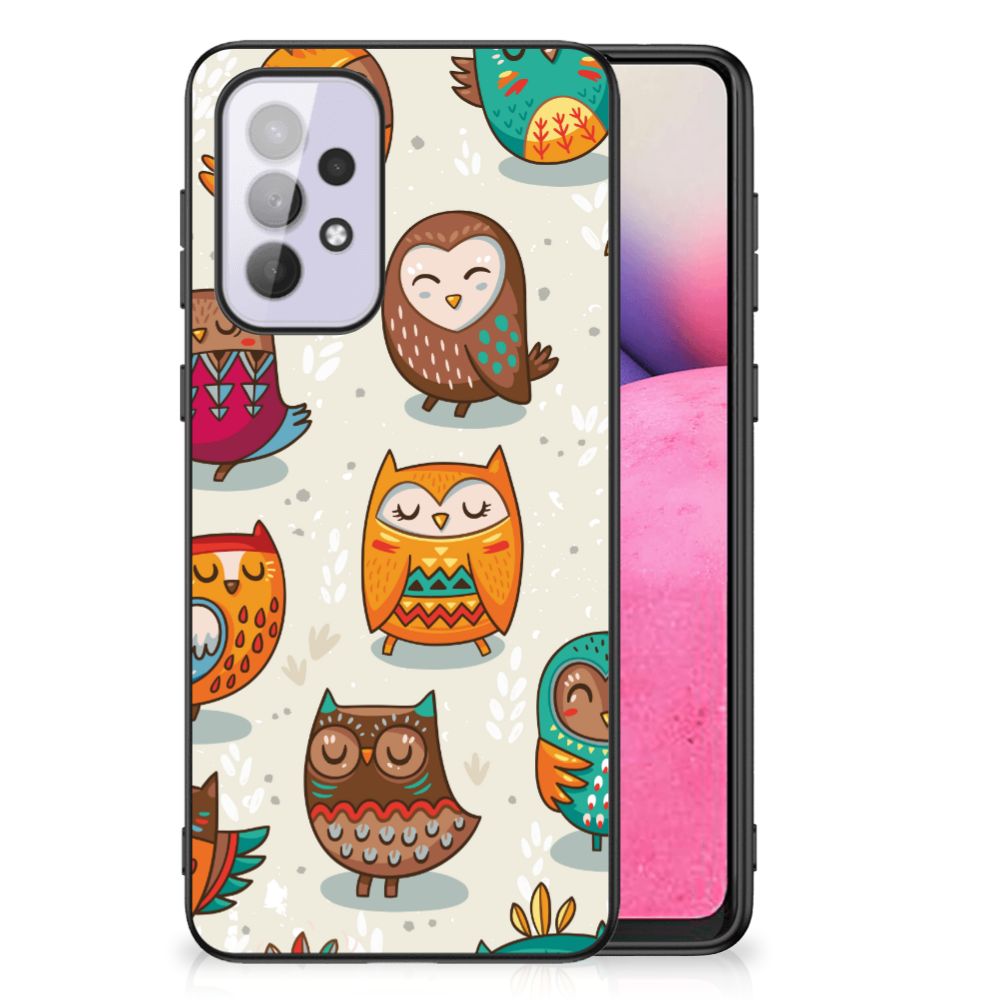 Samsung Galaxy A33 5G Dierenprint Telefoonhoesje Vrolijke Uilen B2C Telecom