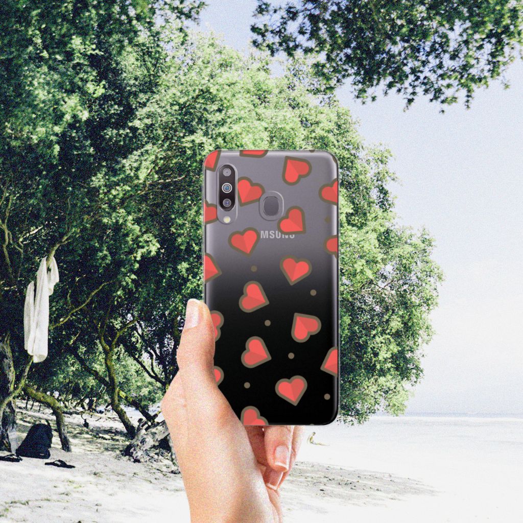 Samsung Galaxy M30 TPU bumper Hearts