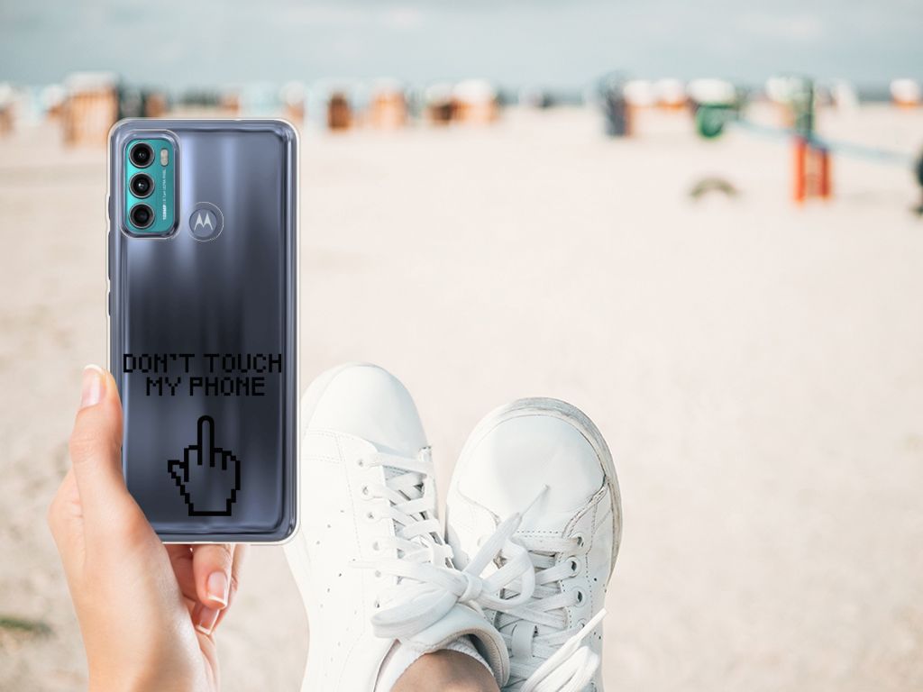 Motorola Moto G60 Silicone-hoesje Finger Don't Touch My Phone B2C Telecom