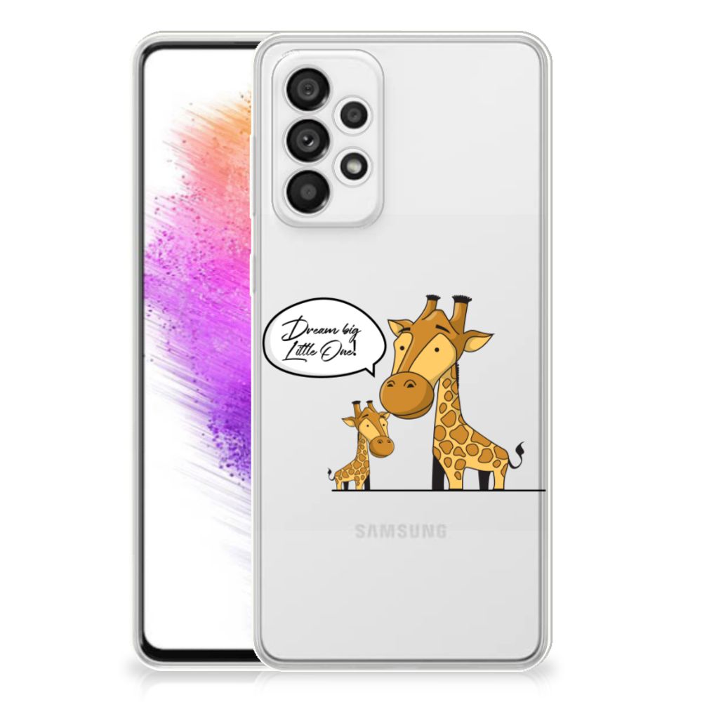 Samsung Galaxy A73 5G Telefoonhoesje met Naam Giraffe
