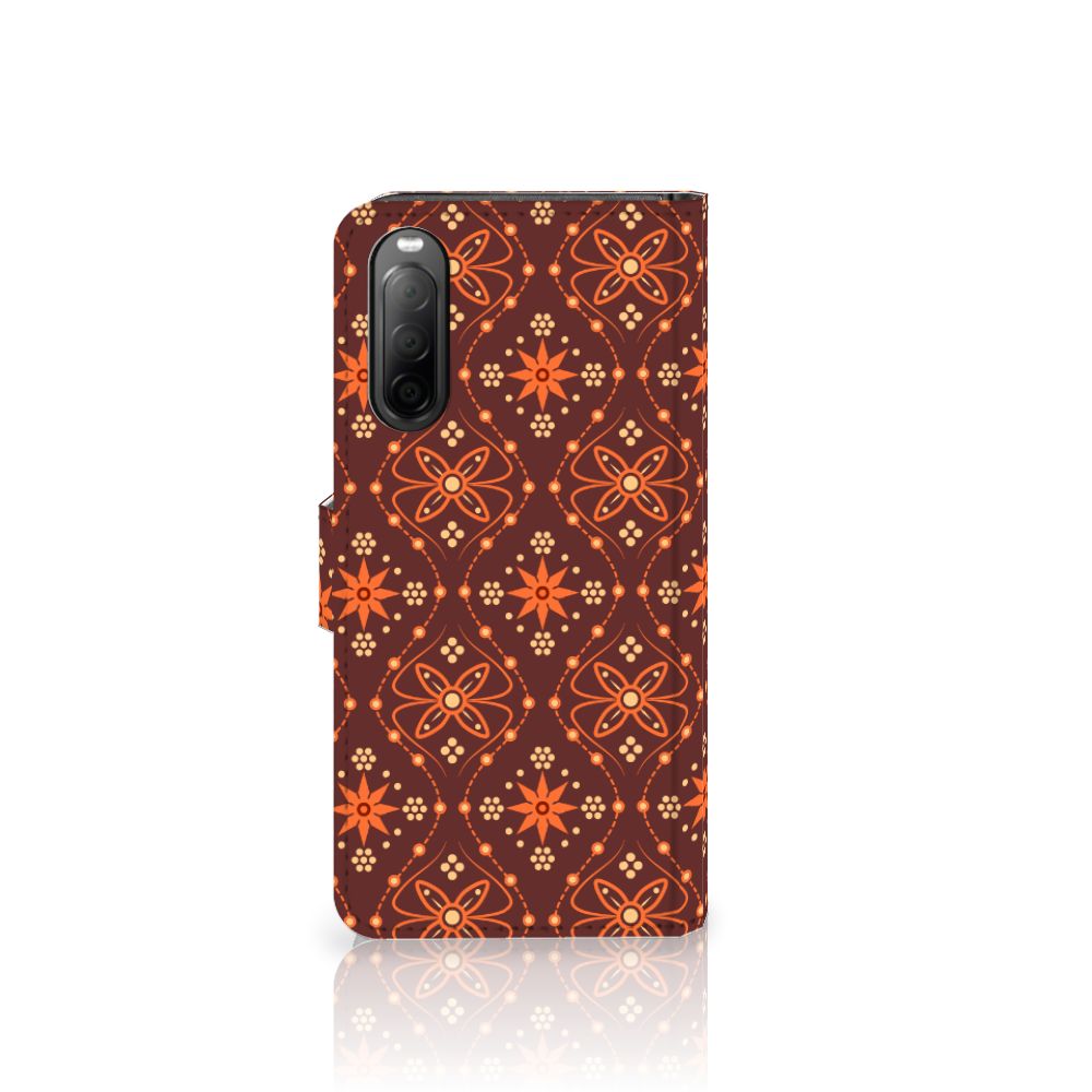 Sony Xperia 10 IV Telefoon Hoesje Batik Brown