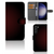 Samsung Galaxy S23 Plus Telefoon Hoesje Geruit Rood met ruimte voor 3 pasjes, minimalistisch design.