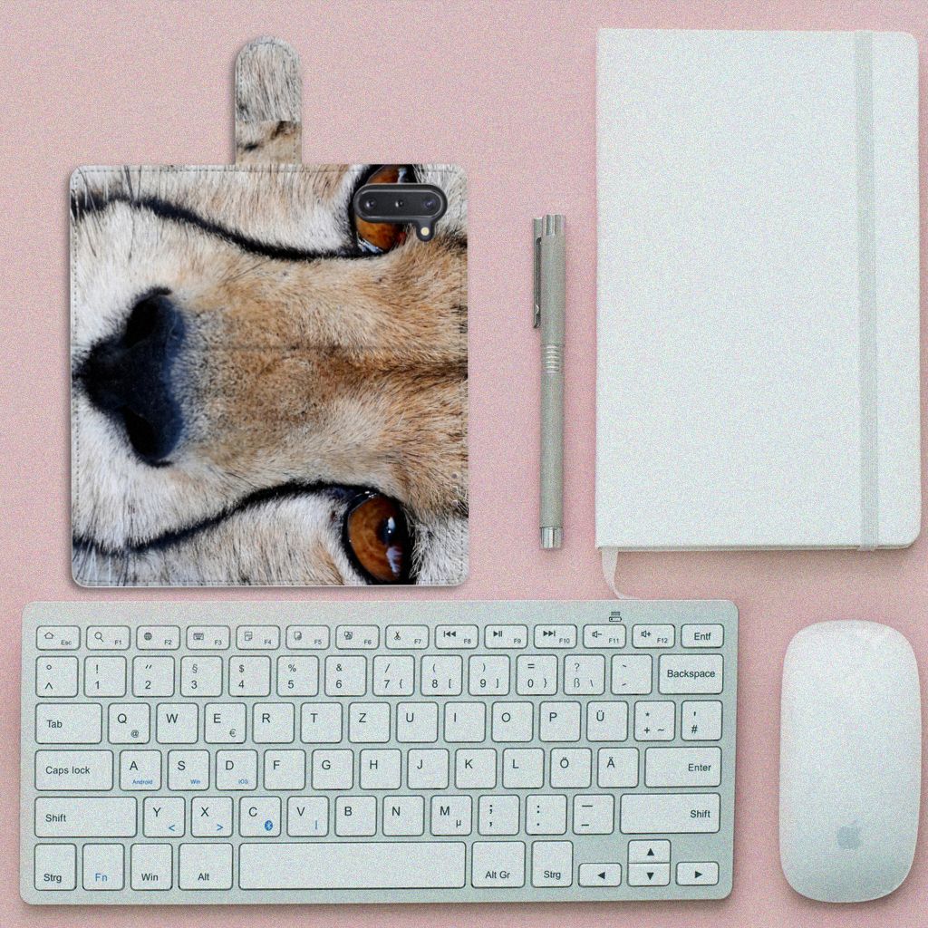 Samsung Galaxy Note 10 Telefoonhoesje met Pasjes Cheetah