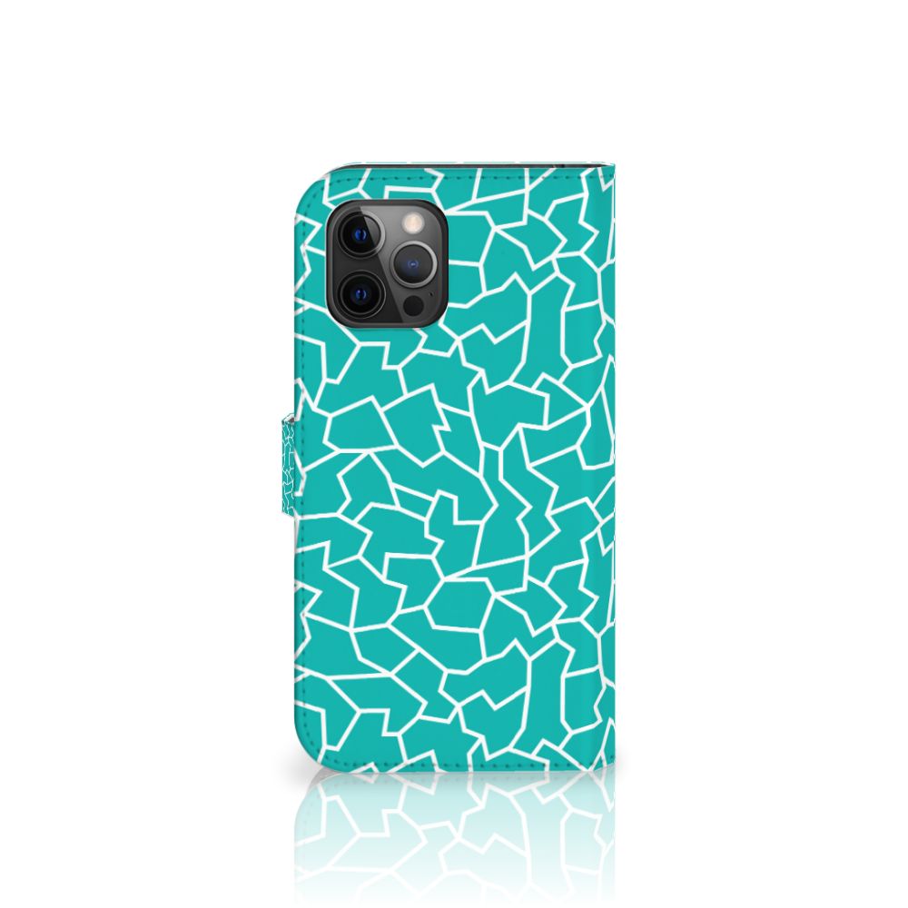 Apple iPhone 12 Pro Max Hoesje Cracks Blue