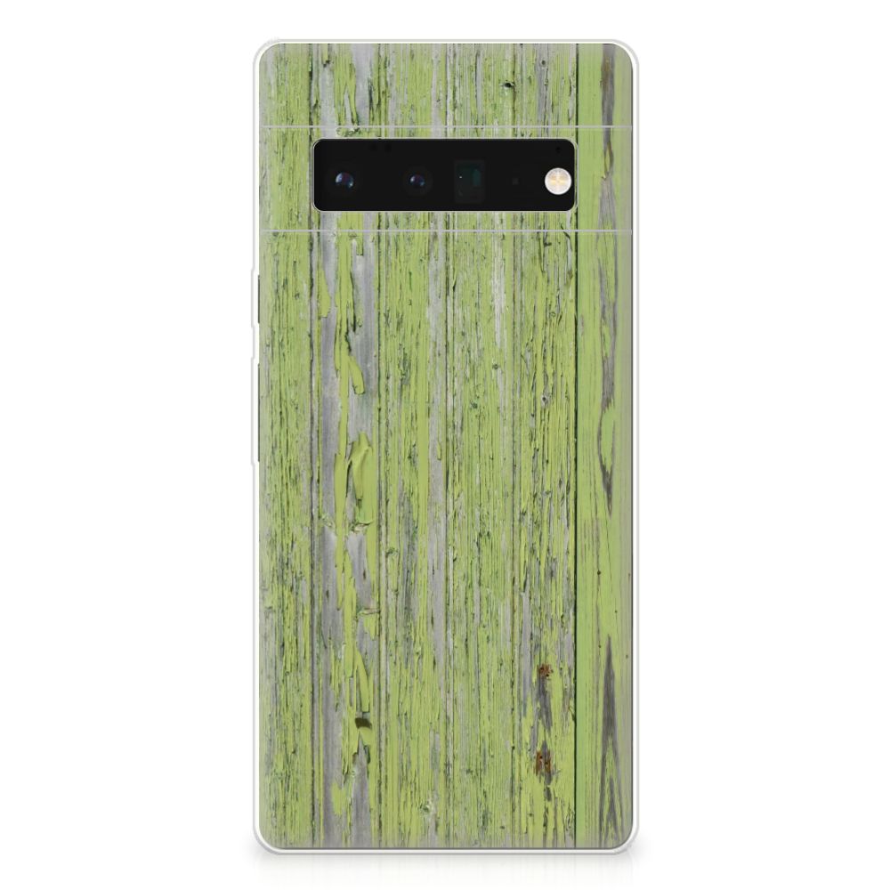 Google Pixel 6 Pro Bumper Hoesje Green Wood