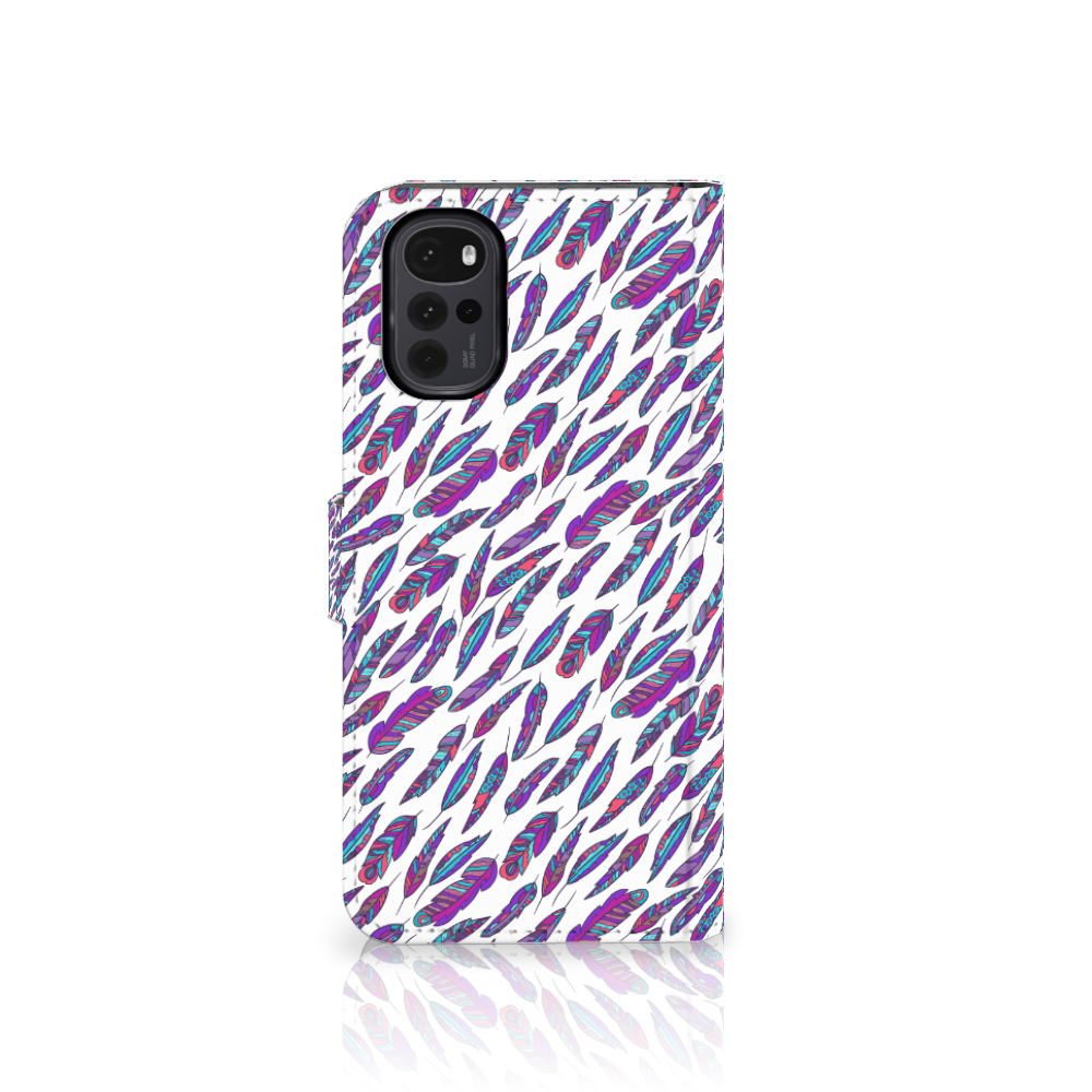 Motorola Moto G22 Telefoon Hoesje Feathers Color