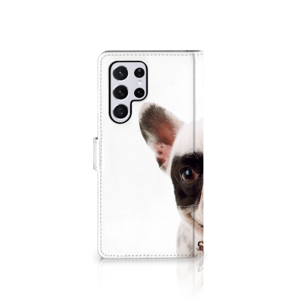 Samsung Galaxy S22 Ultra Telefoonhoesje met Pasjes Franse Bulldog
