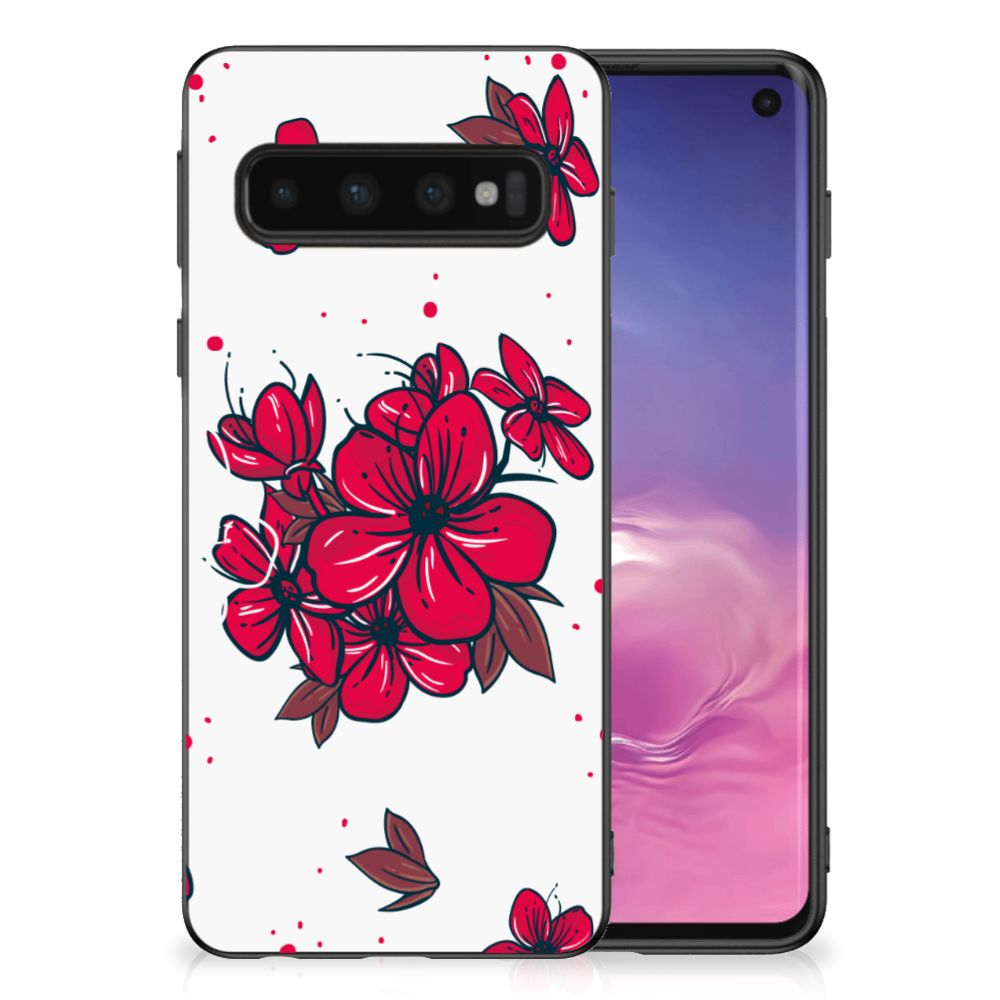 Samsung Galaxy S10 Skin Case Blossom Red