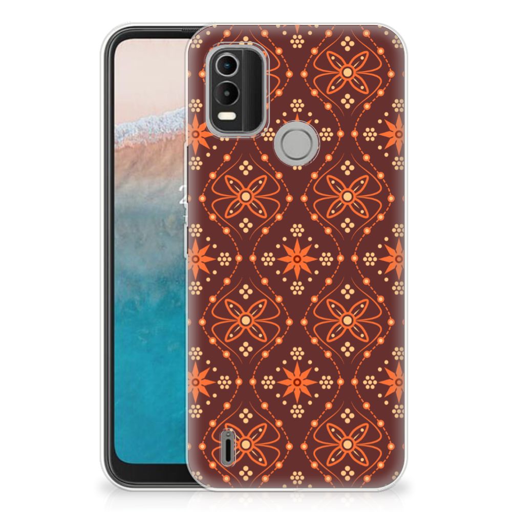 Nokia C21 Plus TPU bumper Batik Brown