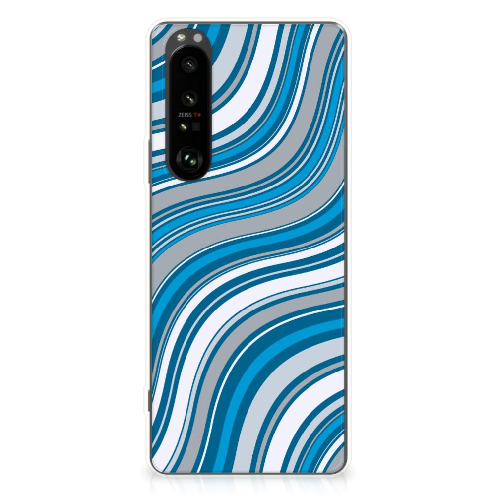 Sony Xperia 1 III TPU bumper Waves Blue