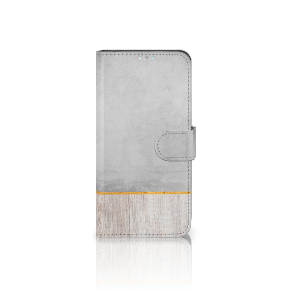 Samsung Galaxy A41 Book Style Case Wood Concrete