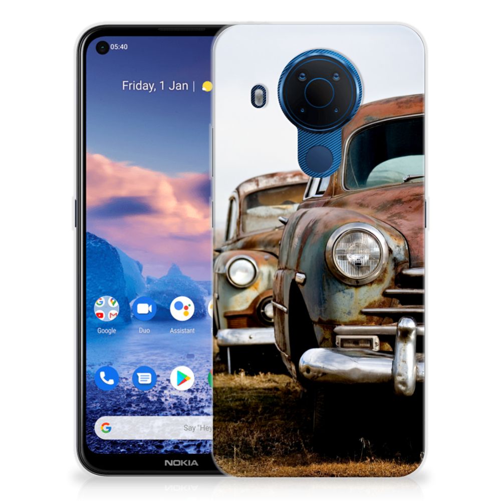 Nokia 5.4 Siliconen Hoesje met foto Vintage Auto