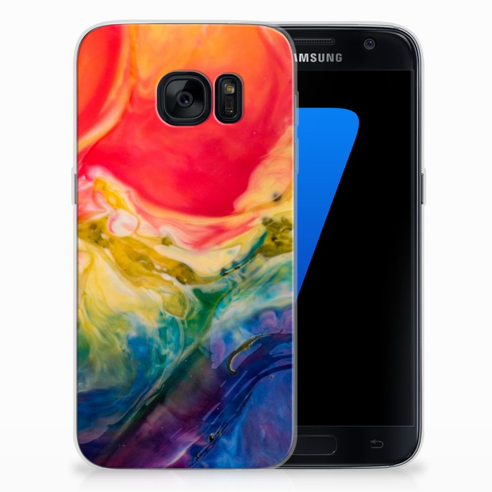 Hoesje maken Samsung Galaxy S7 Watercolor Dark