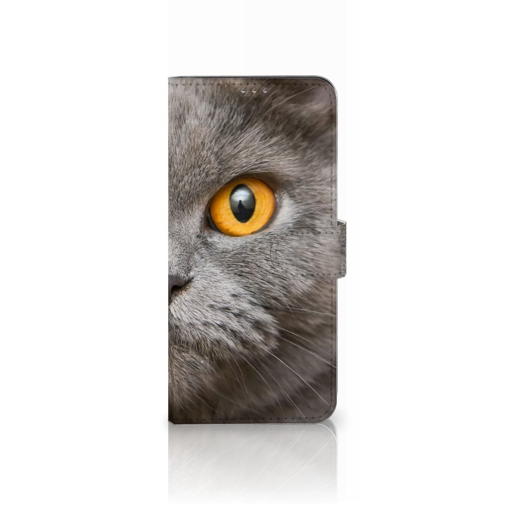 Telefoonhoesje met Pasjes Motorola Moto G60 Britse Korthaar met afbeelding van een Britse korthaar kat.
