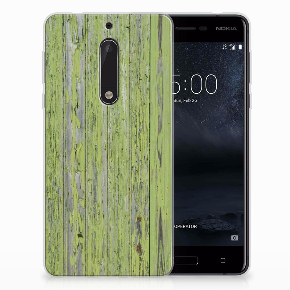 Nokia 5 Bumper Hoesje Green Wood