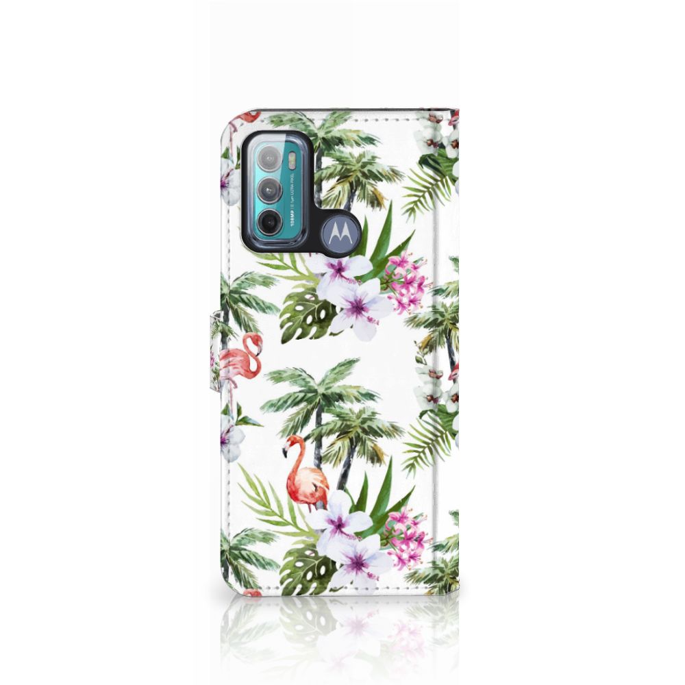 Motorola Moto G60 Telefoonhoesje met Pasjes Flamingo Palms