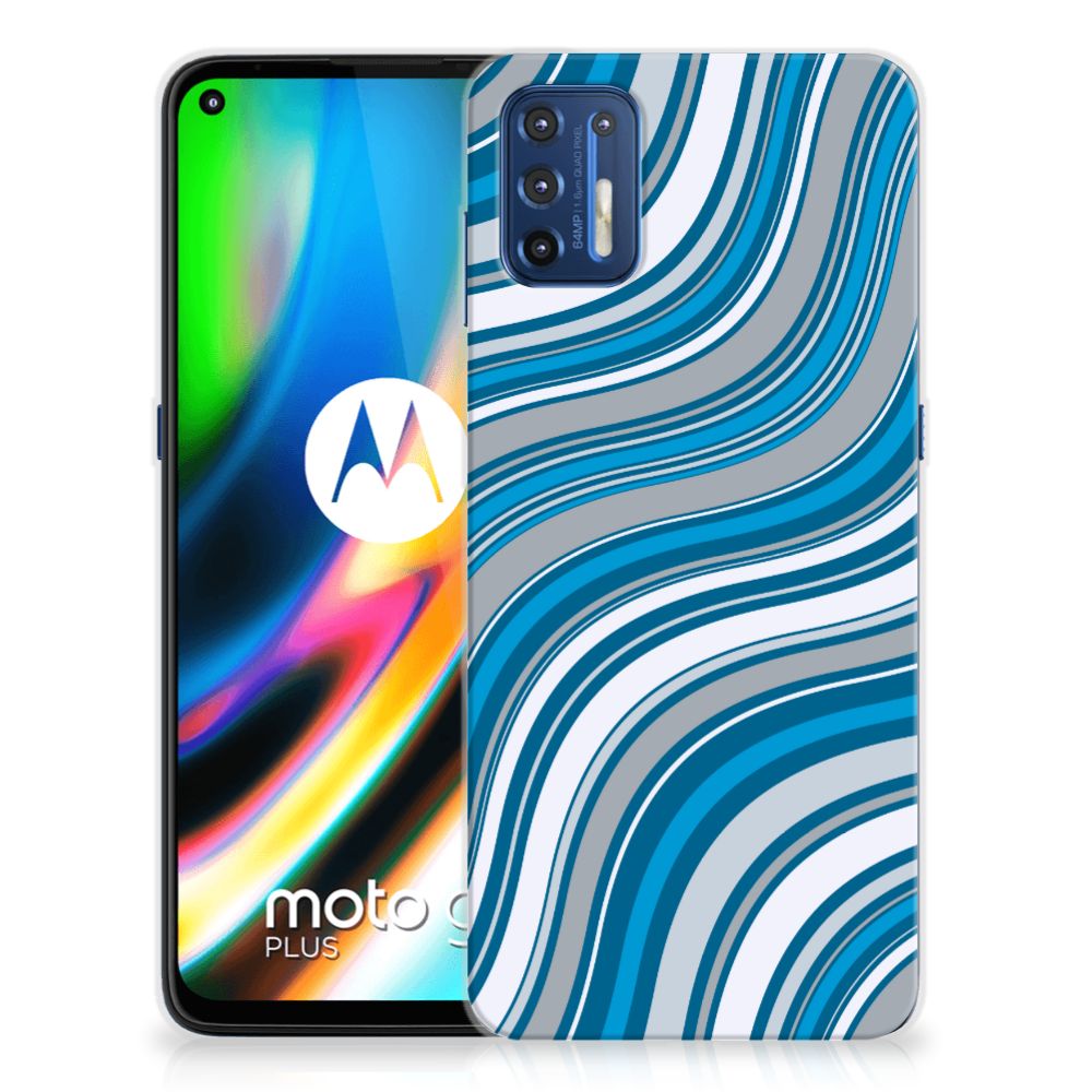 Motorola Moto G9 Plus TPU bumper Waves Blue