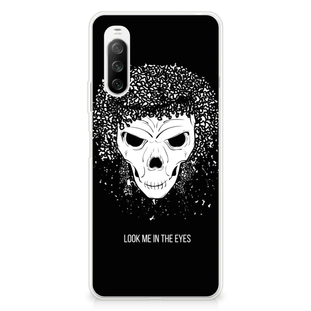 Silicone Back Case Sony Xperia 10 III Skull Hair