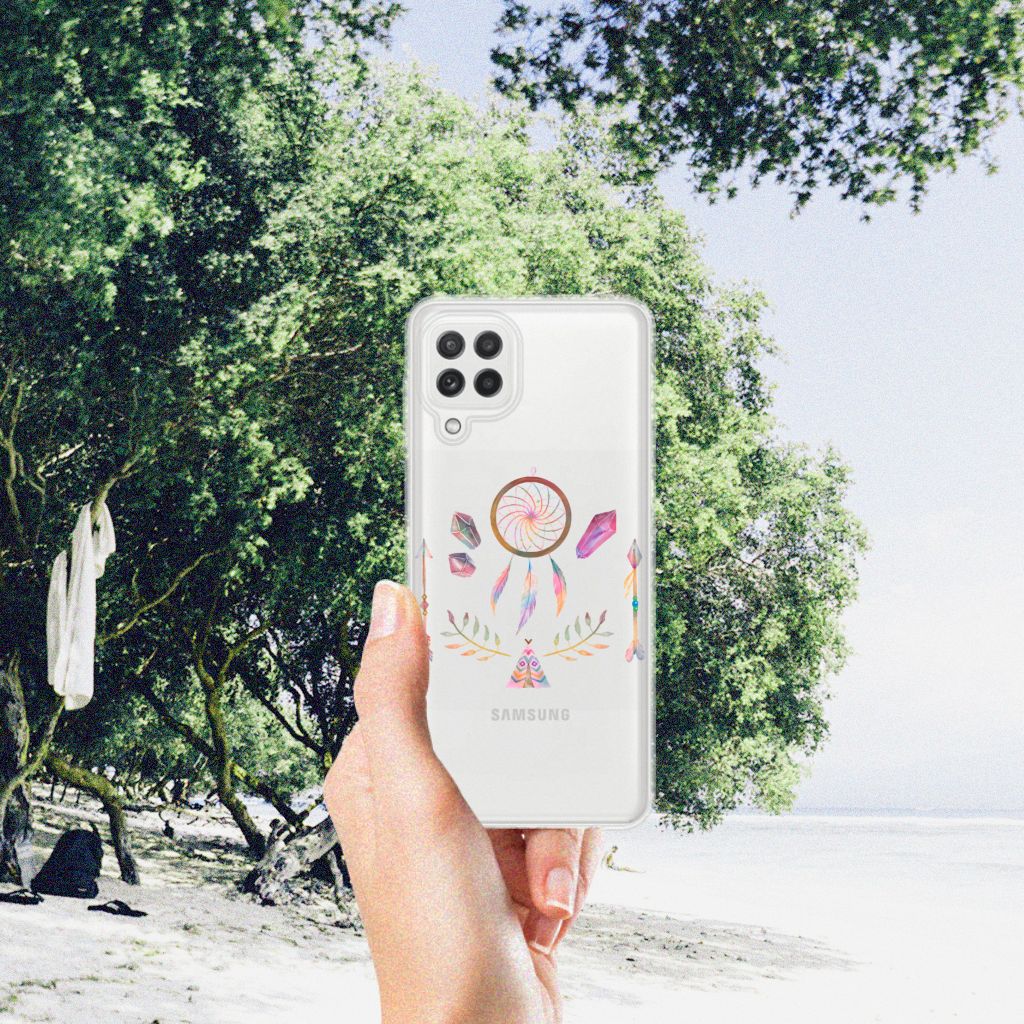 Samsung Galaxy A22 4G | M22 Telefoonhoesje met Naam Boho Dreamcatcher