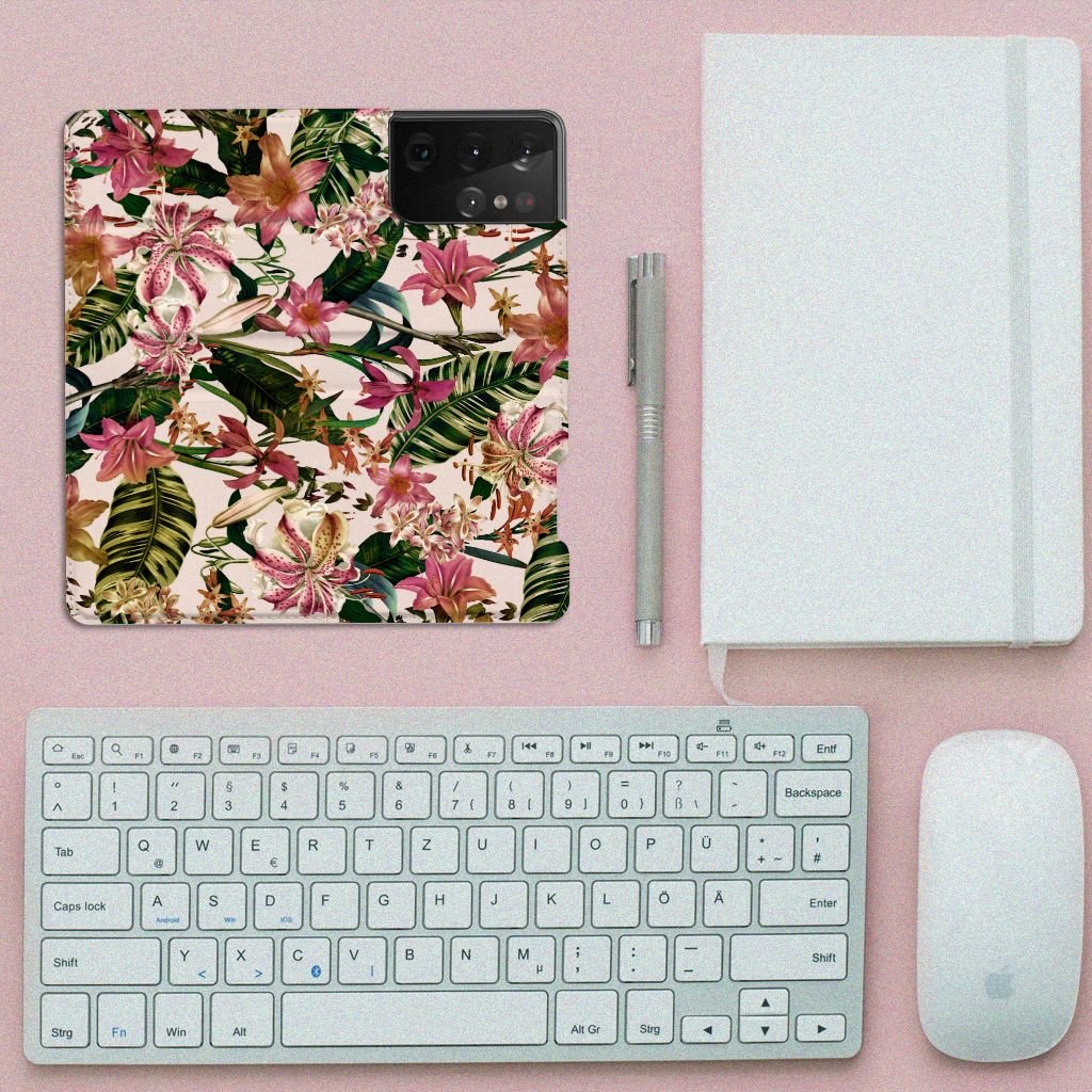 Samsung Galaxy S21 Ultra Smart Cover Flowers - B2C Telecom