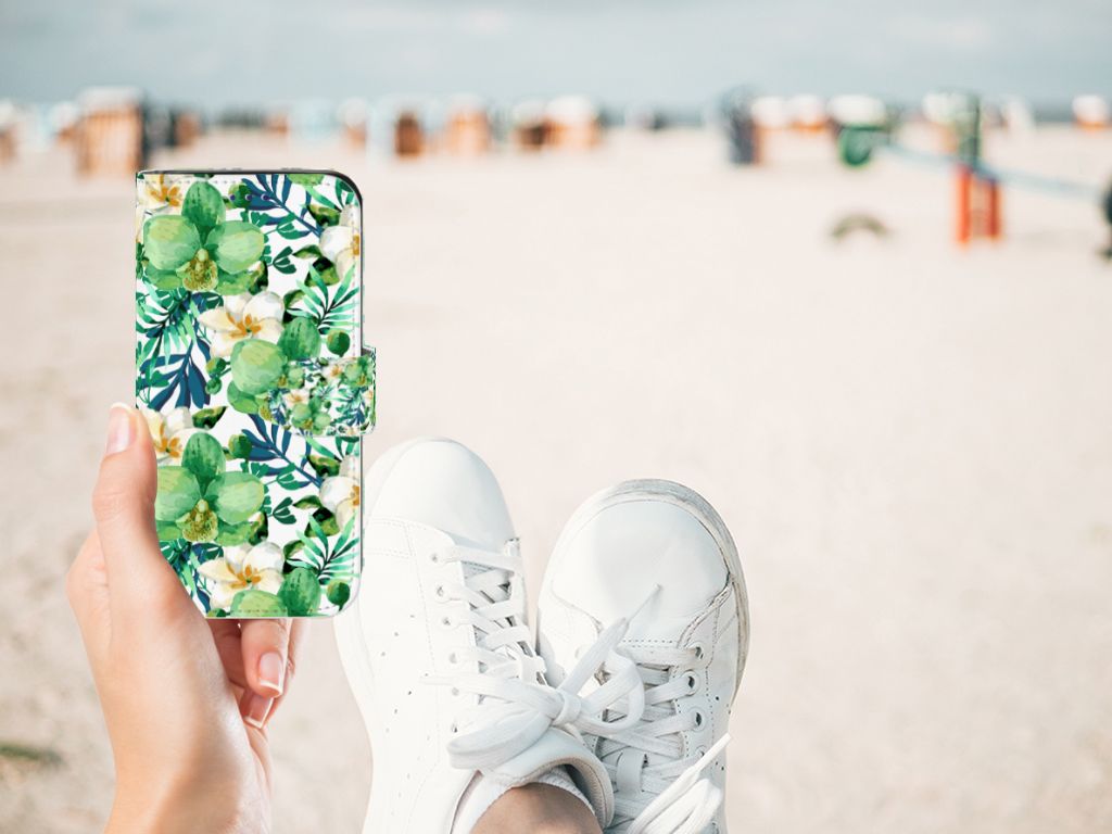 Samsung Galaxy S10e Hoesje Orchidee Groen