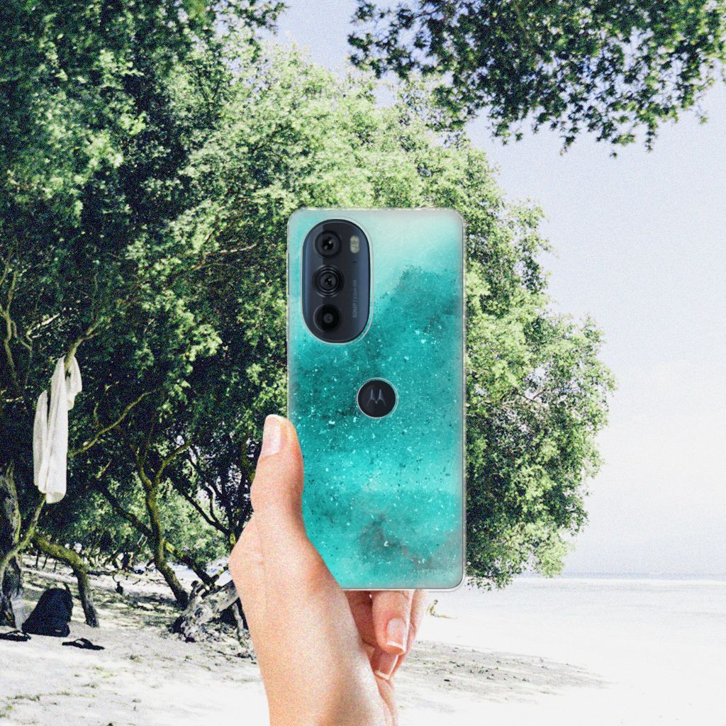 Hoesje maken Motorola Edge 30 Pro Painting Blue B2C Telecom