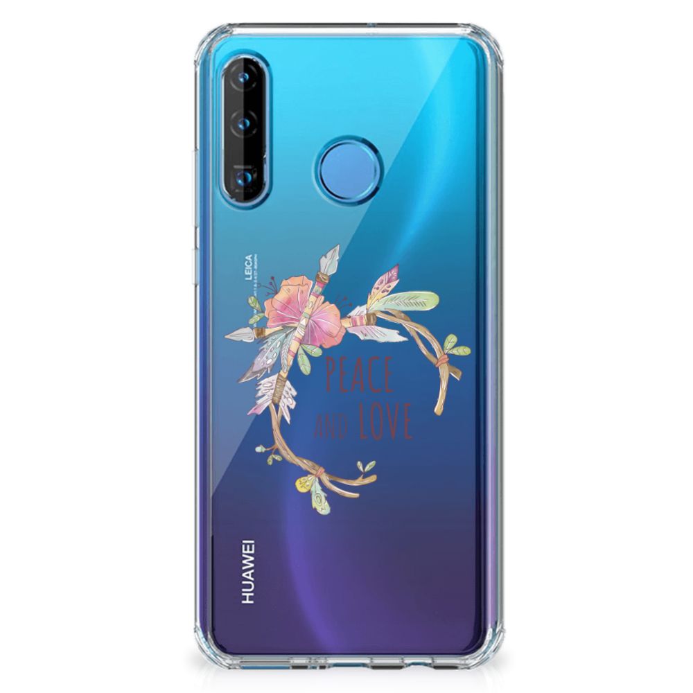 Huawei P30 Lite Stevig Bumper Hoesje Boho Text