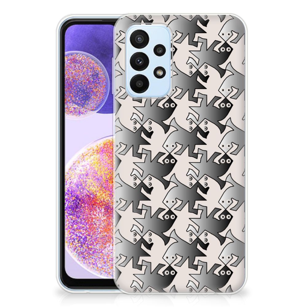 Samsung Galaxy A23 TPU Hoesje Salamander Grey B2C Telecom
