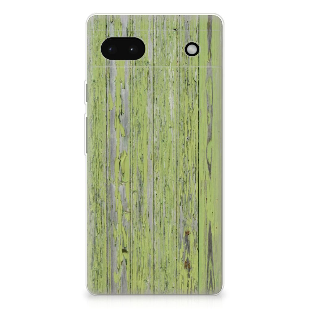 Google Pixel 6A Bumper Hoesje Green Wood