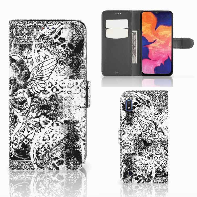 Telefoonhoesje met Naam Samsung Galaxy A10 Skulls Angel