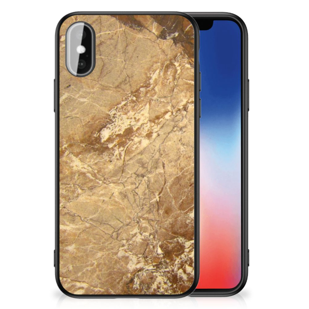 iPhone X | Xs Marmeren Print Telefoonhoesje Marmer Creme