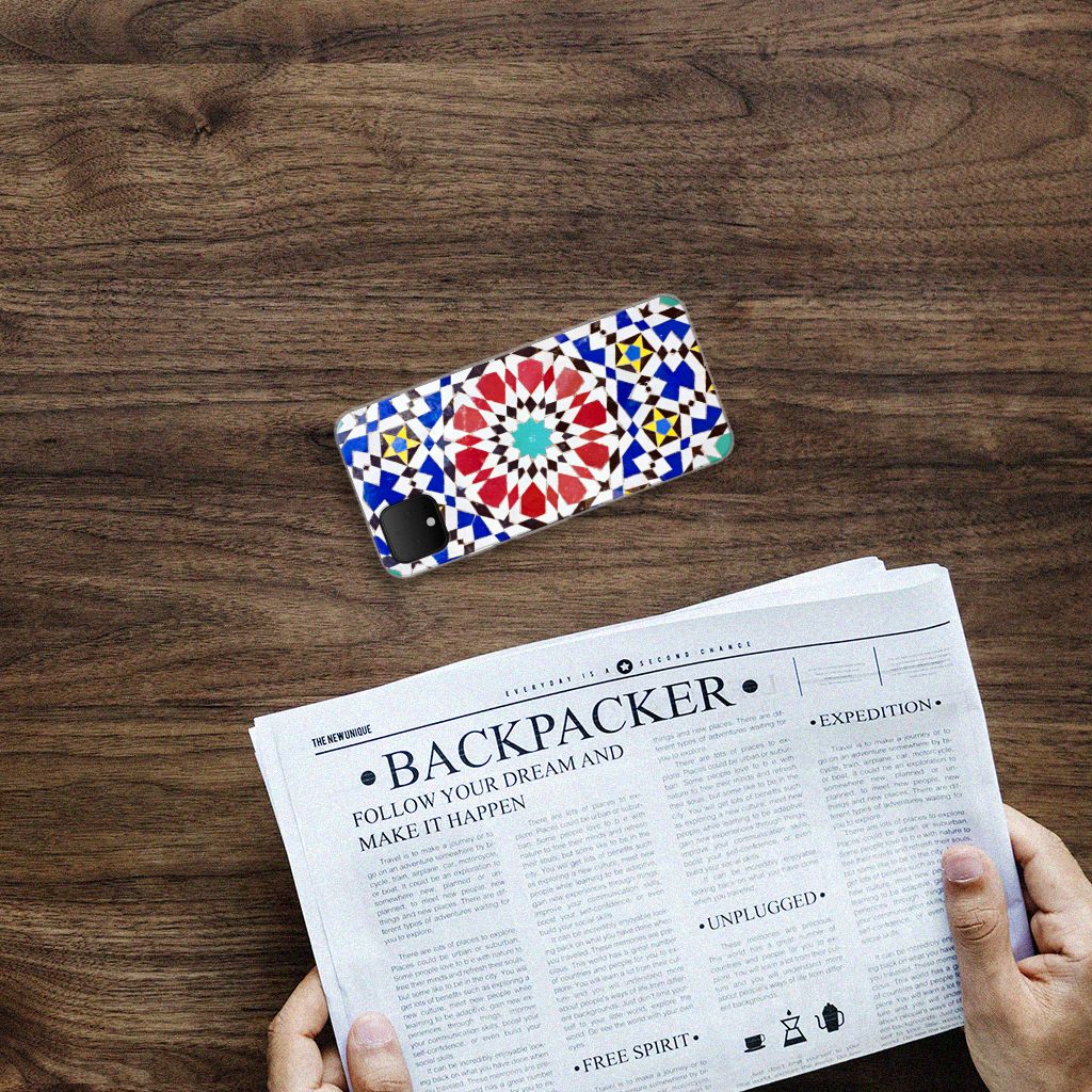 Google Pixel 4 XL TPU Siliconen Hoesje Mozaïek B2C Telecom
