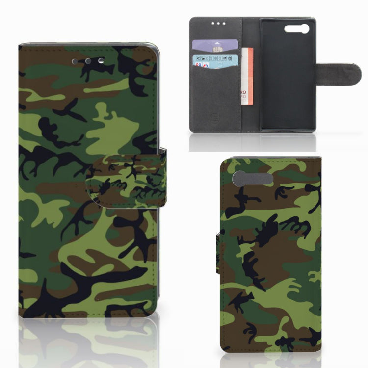 Sony Xperia X Compact Telefoon Hoesje Army Dark