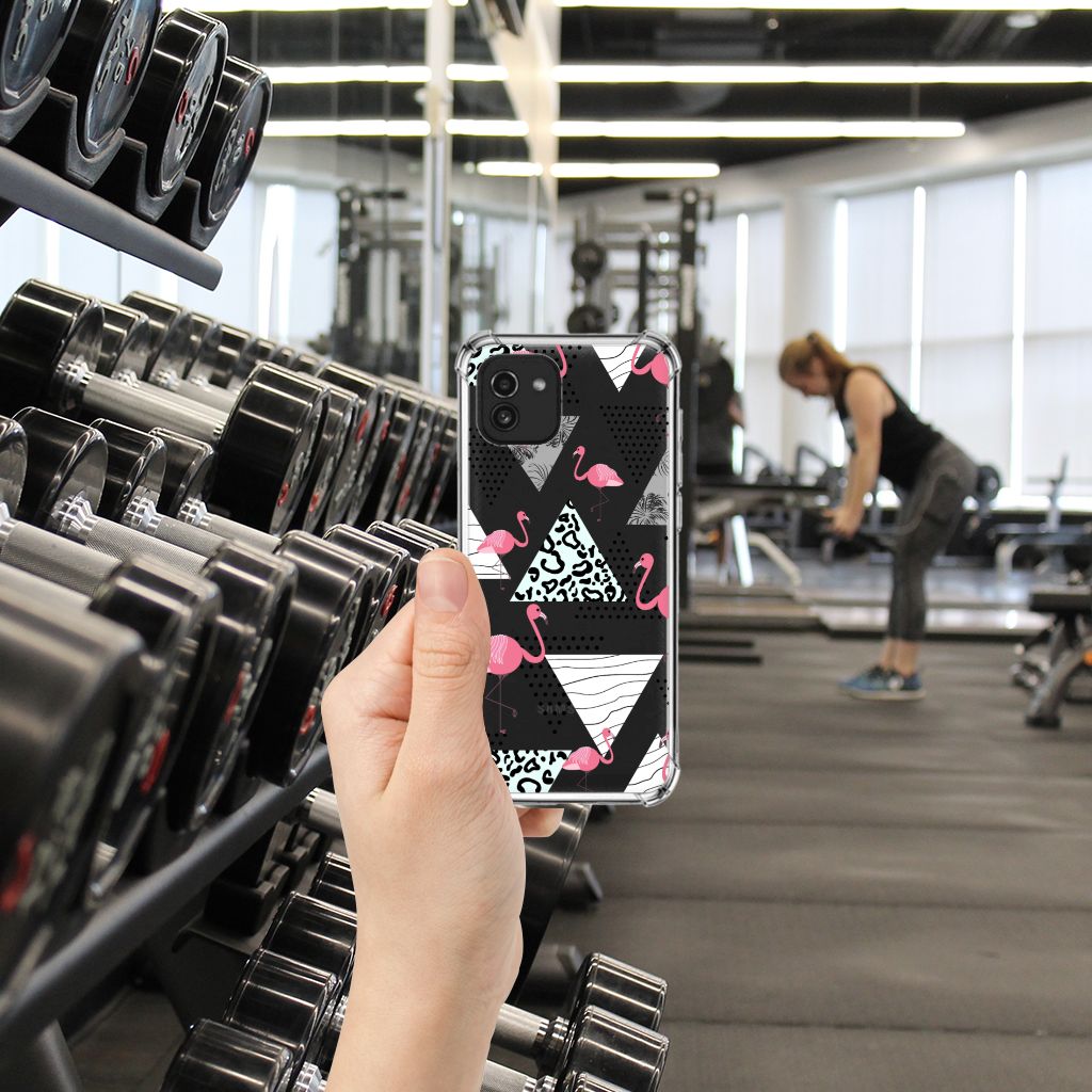 Samsung Galaxy A03 Case Anti-shock Flamingo Triangle B2C Telecom