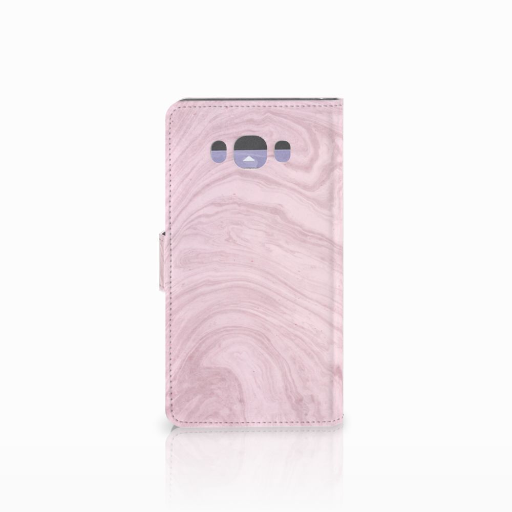 Samsung Galaxy J7 2016 Bookcase Marble Pink - Origineel Cadeau Vriendin
