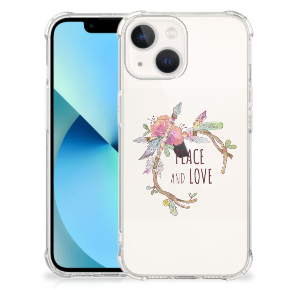 iPhone 13 mini Stevig Bumper Hoesje Boho Text - B2C Telecom