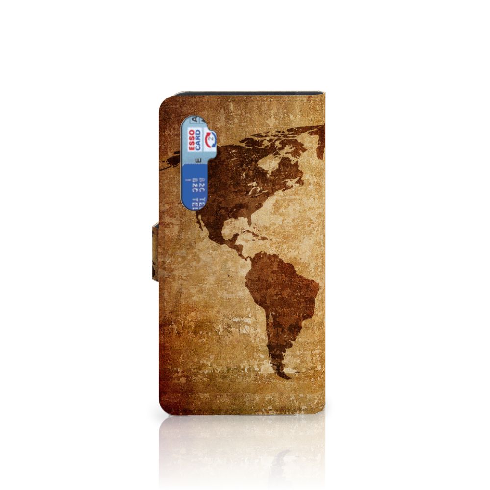 Xiaomi Mi Note 10 Lite Flip Cover Wereldkaart