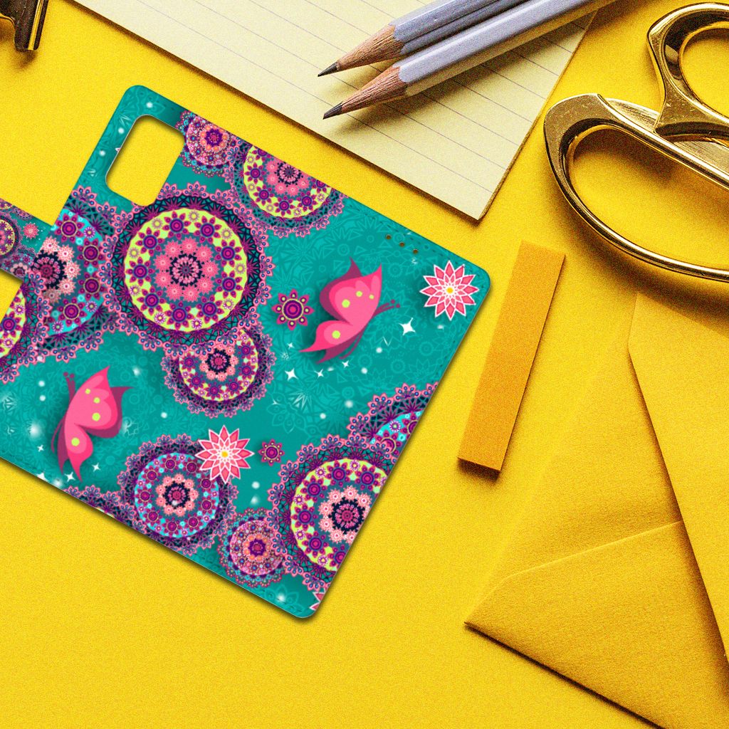 Samsung Galaxy A02s | M02s Hoesje Cirkels en Vlinders