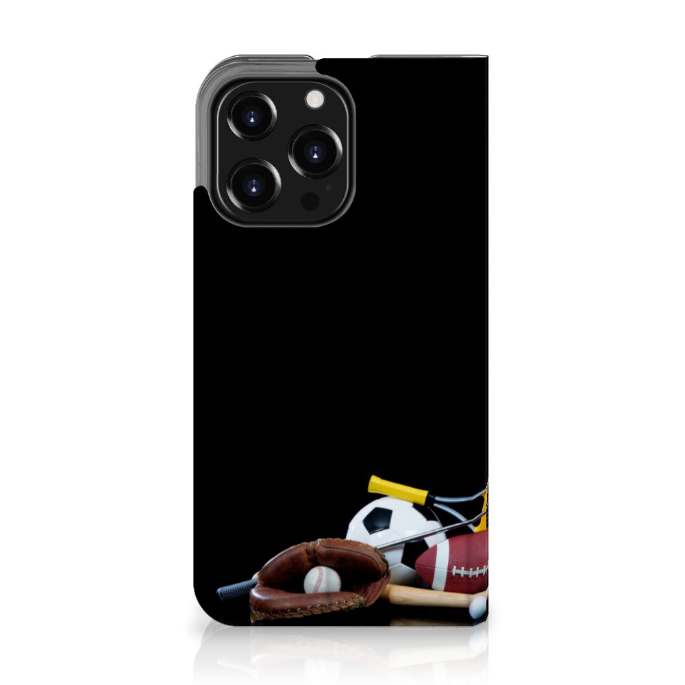 iPhone 13 Pro Hippe Standcase Sports featuring various sports equipment designs.