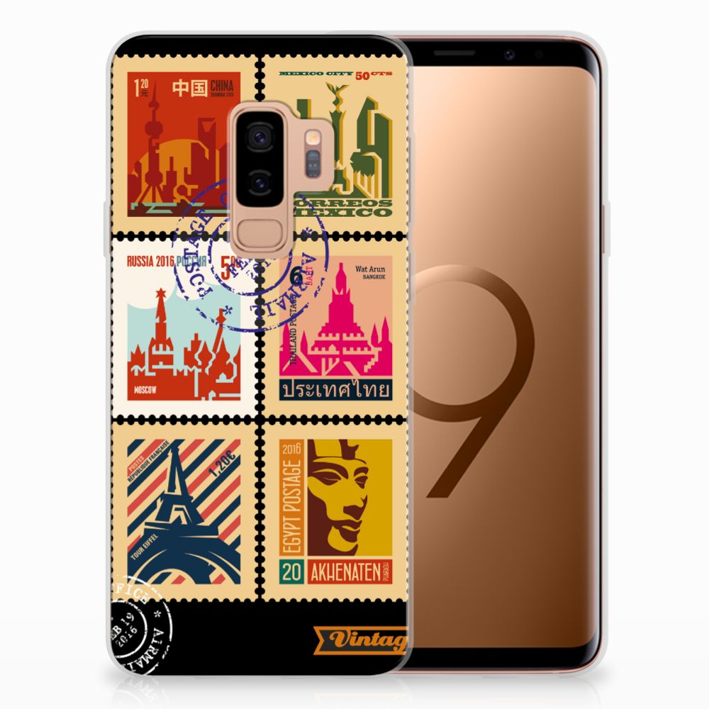 Samsung Galaxy S9 Plus Siliconen Back Cover Postzegels