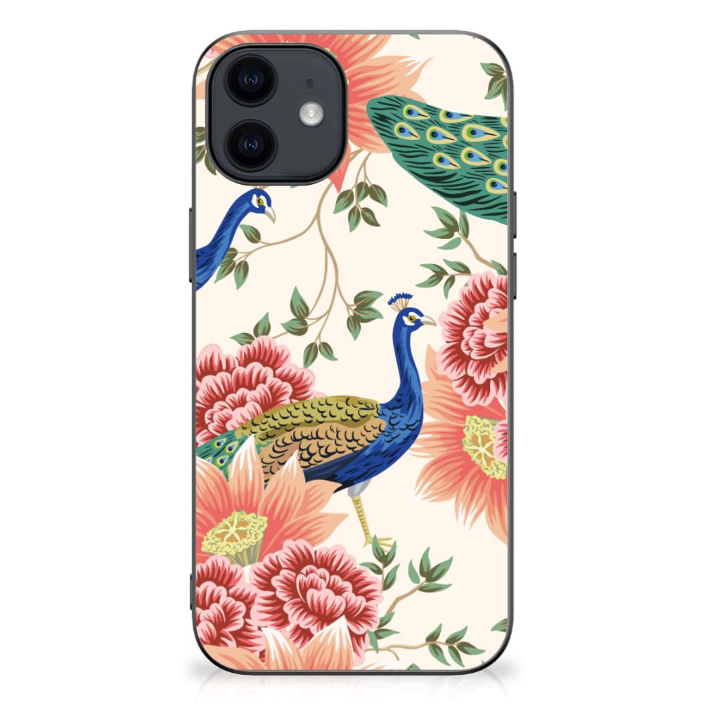 Back Cover voor iPhone 12 Pro | 12 (6.1") Pink Peacock