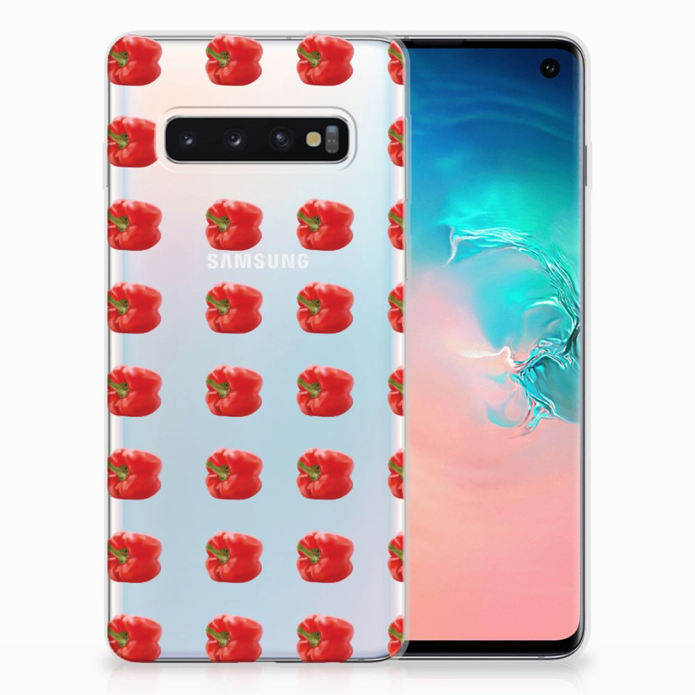 Samsung Galaxy S10 Siliconen Case Paprika Red