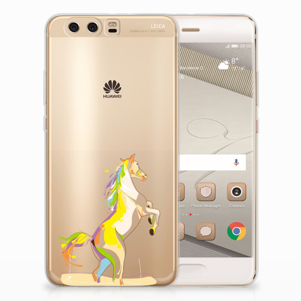 Huawei P10 Plus Telefoonhoesje met Naam Horse Color