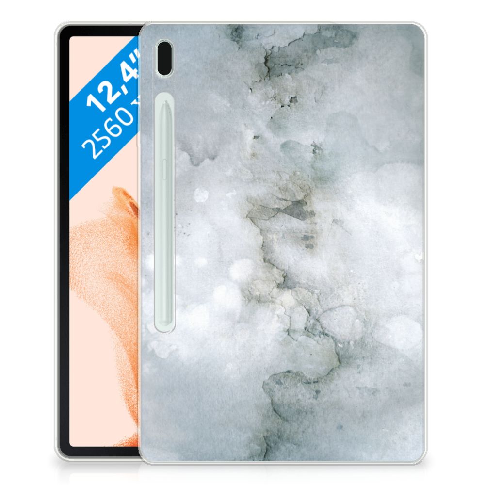 Tablethoes Samsung Galaxy Tab S7FE Painting Grey