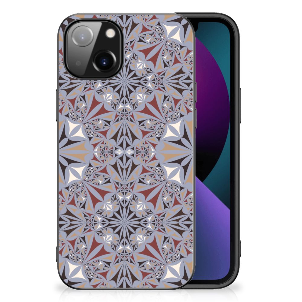 Apple iPhone 13 Marmeren Print Telefoonhoesje Flower Tiles B2C Telecom