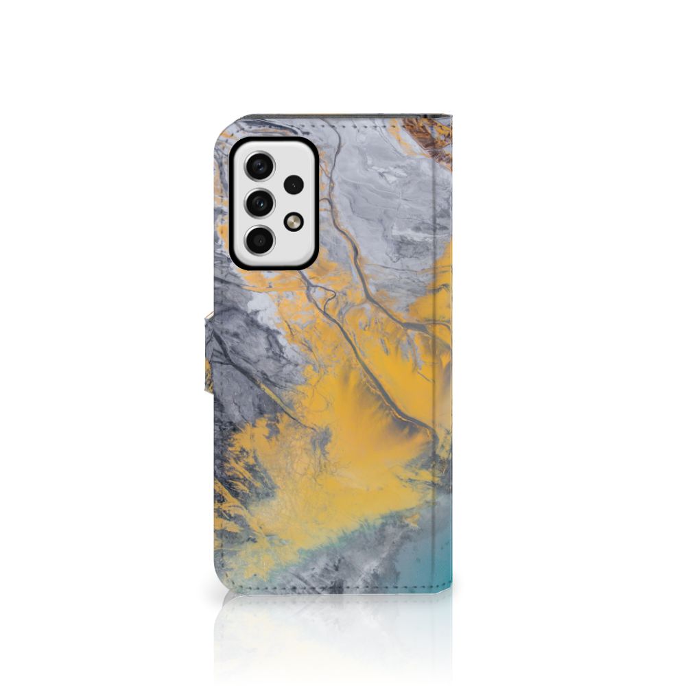 Samsung Galaxy A23 Bookcase Marble Blue Gold